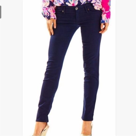 Lilly Pulitzer Pants - Lilly Pulitzer Worth Skinny Navy Blue Pants Women’s Size 12